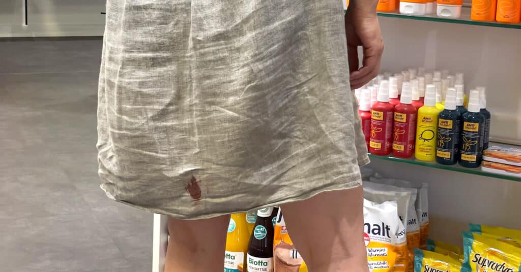 Blutfleck am Kleid – Oh my God!